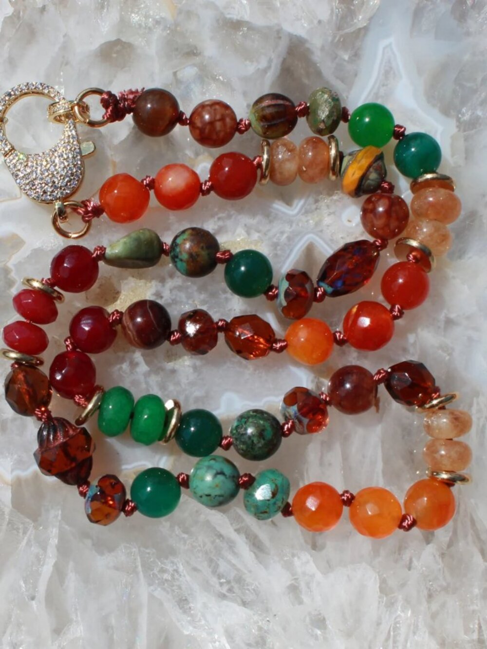 Vibrant Gemstone Statement Necklace